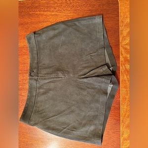 J Brand real suede army green shorts.